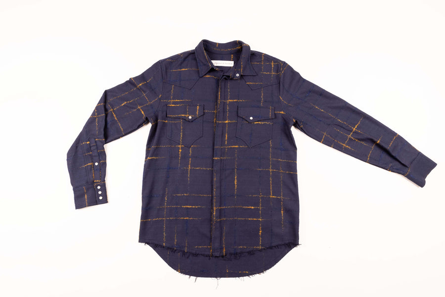 Classic Western Shirt in Wool & Alpaca